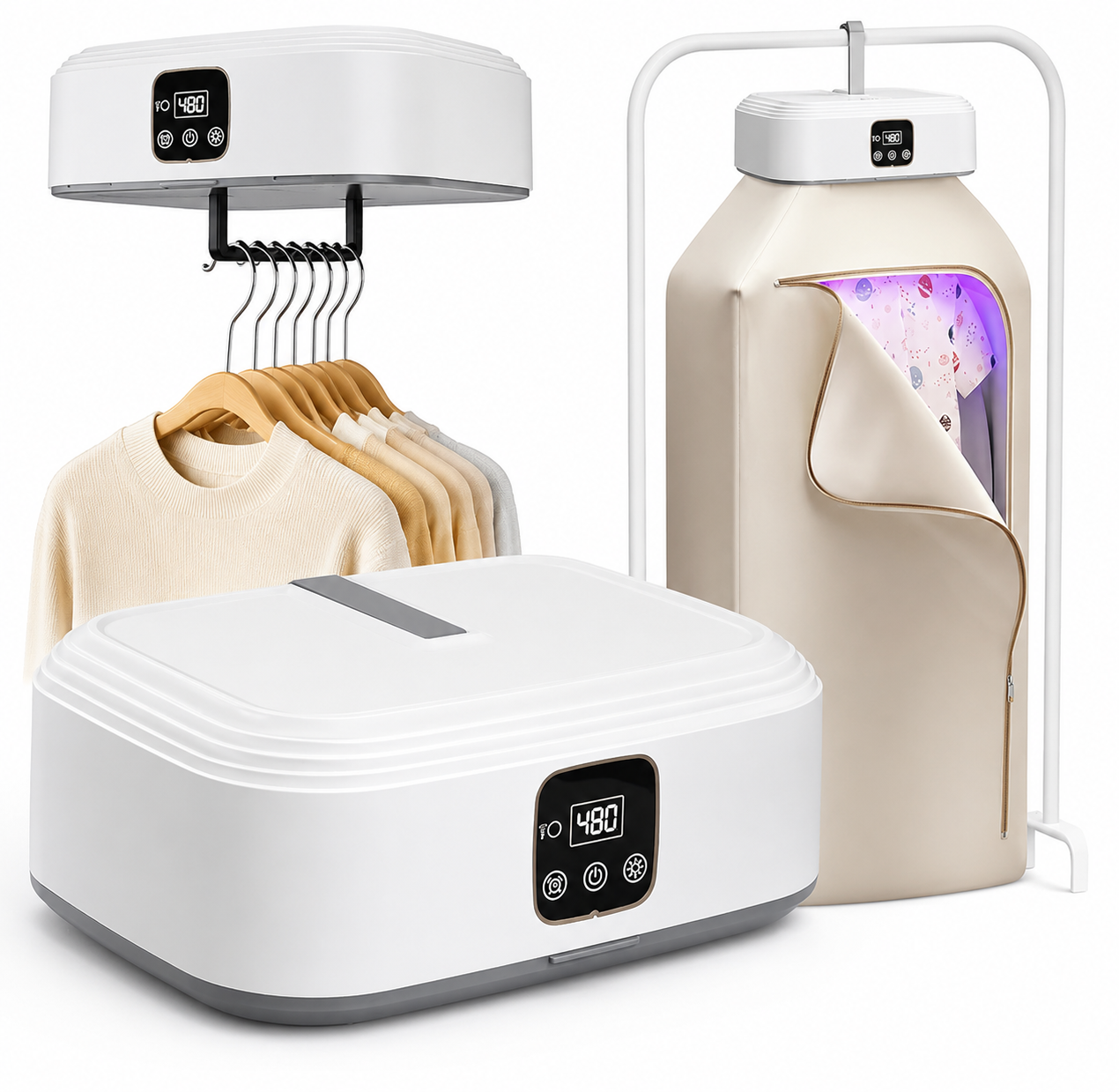 Foldable Electric Clothes Dryer with Hot Air Drying | Portable Mini Cloth Drying Machine for 7-8 Clothes